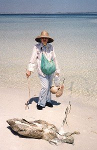 Evelyn and whale skull