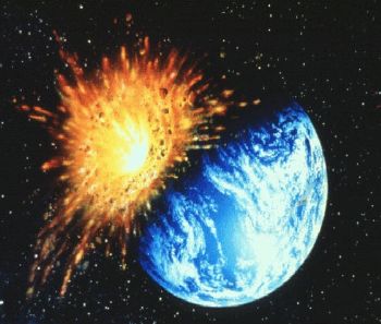 Chicxulub impact with Earth